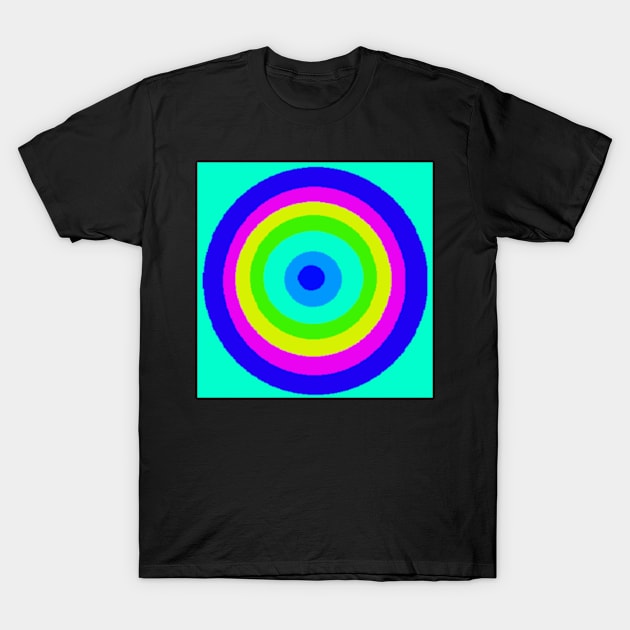 Bright Colors Circle Pattern T-Shirt by Klssaginaw